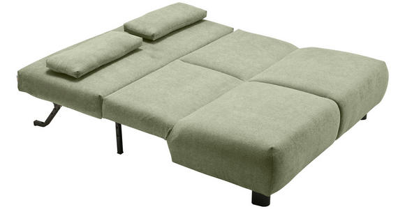 SCHLAFSOFA Flachgewebe Hellgrün  - Schwarz/Hellgrün, KONVENTIONELL, Textil/Metall (150/85/100cm) - Carryhome