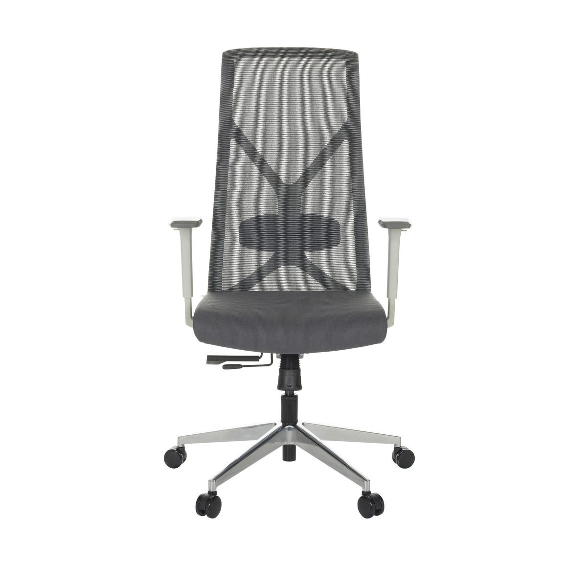 DREHSTUHL Schwarz  - Silberfarben/Schwarz, Basics, Kunststoff/Textil (69/119-128/60cm) - MID.YOU