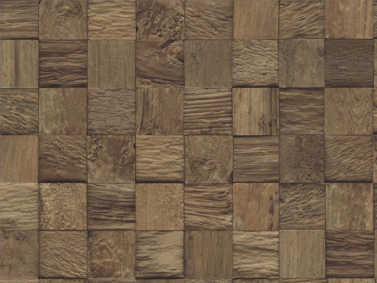 WANDVERKLEIDUNG 10 Stück  - Braun, Basics, Holz (55.2/18.4/2cm)