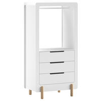 KINDERKLEIDERSCHRANK - Weiß, MODERN, Holzwerkstoff (88/180/54,4cm) - MID.YOU