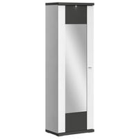 GARDEROBENSCHRANK  in 65/207/42 cm  - Chromfarben/Graphitfarben, Design, Glas/Holzwerkstoff (65/207/42cm) - Xora