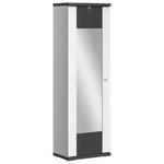 GARDEROBENSCHRANK  in 65/207/42 cm  - Chromfarben/Graphitfarben, Design, Glas/Holzwerkstoff (65/207/42cm) - Xora