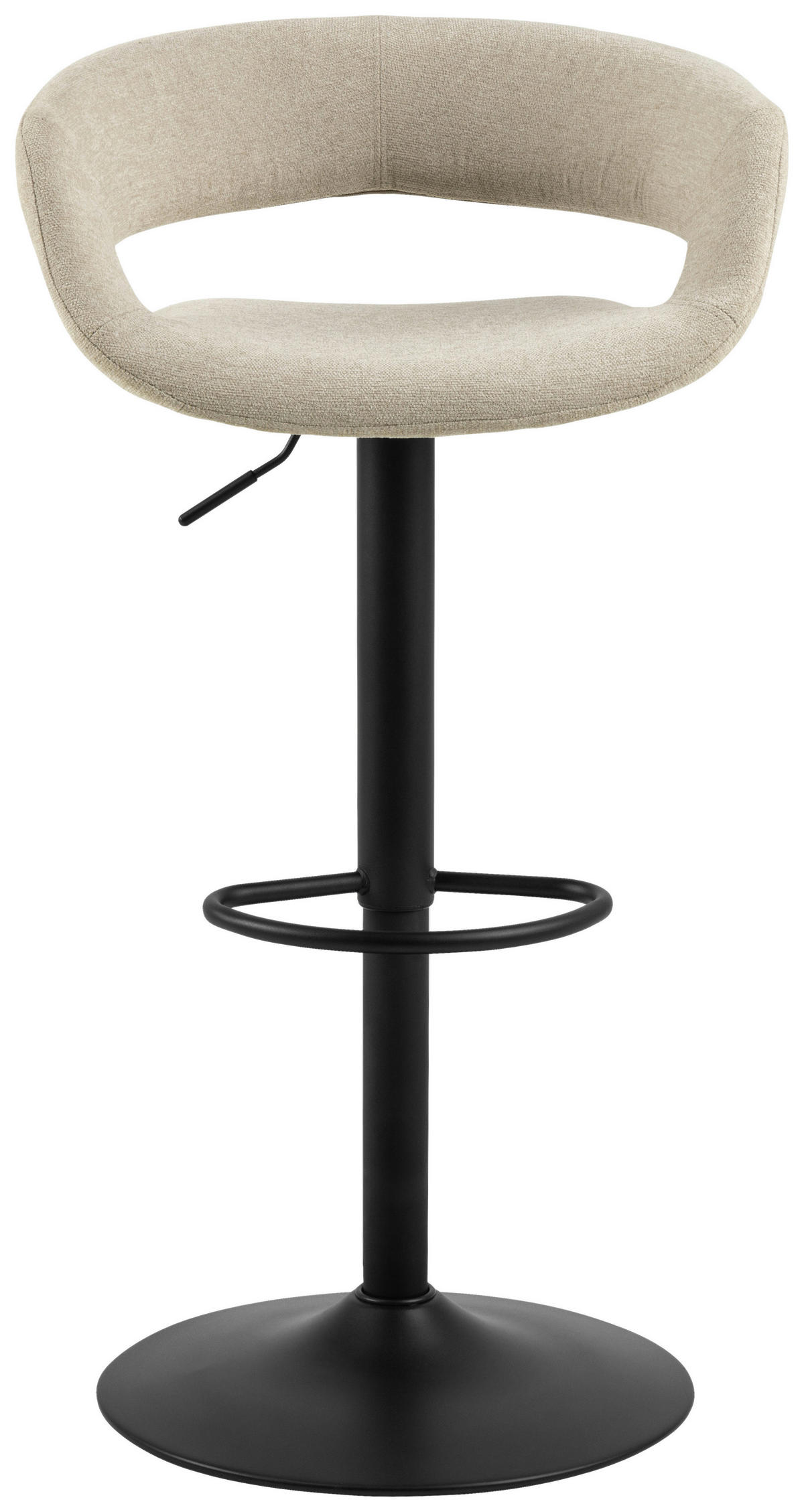 BARHOCKER in Braun  - Schwarz/Braun, Design, Textil/Metall (54/101,5/48,5cm) - MID.YOU