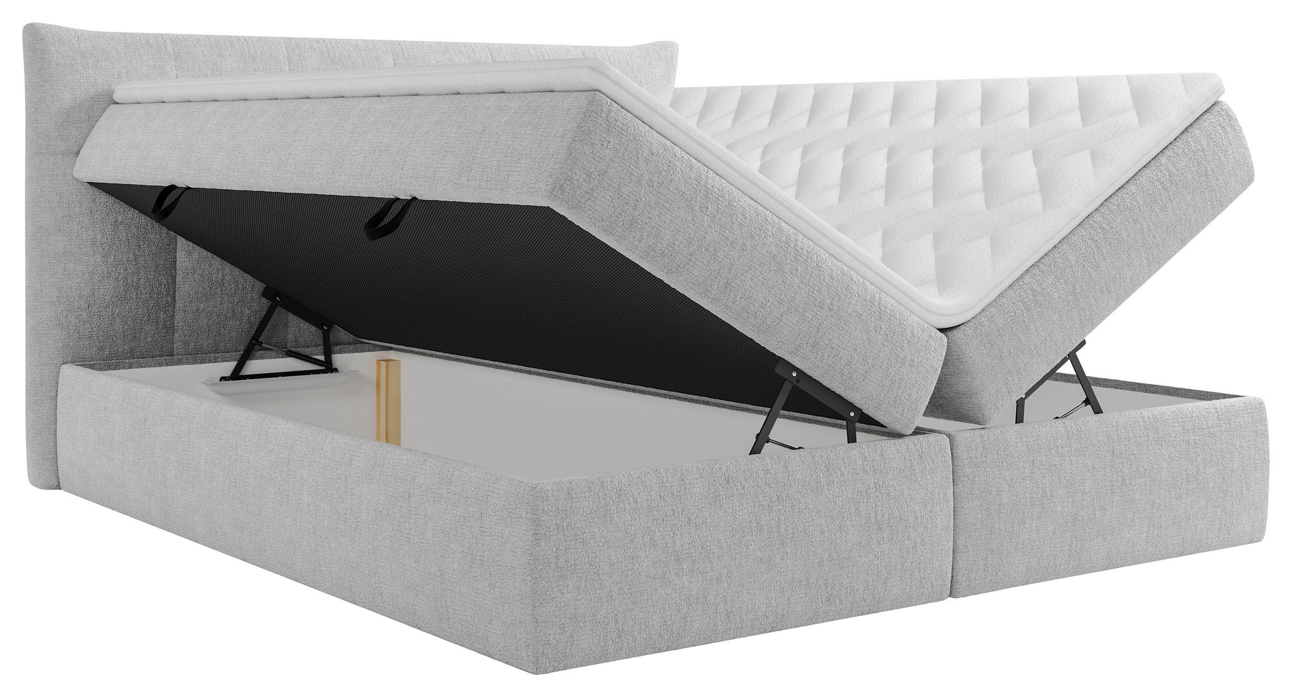 BOXBETT 140/200 cm  in Grau  - Schwarz/Grau, MODERN, Holz/Holzwerkstoff (140/200cm) - Boxxx