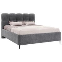 POLSTERBETT 180/200 cm,  in Anthrazit, gepolstertes Kopfteil, Lattenrost,  - Anthrazit/Schwarz, Design, Holz/Textil (180/200cm) - Boxxx
