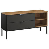 TV-ELEMENT  in 120/61/42 cm  - Alufarben/Graphitfarben, Design, Holzwerkstoff/Metall (120/61/42cm) - Stylife
