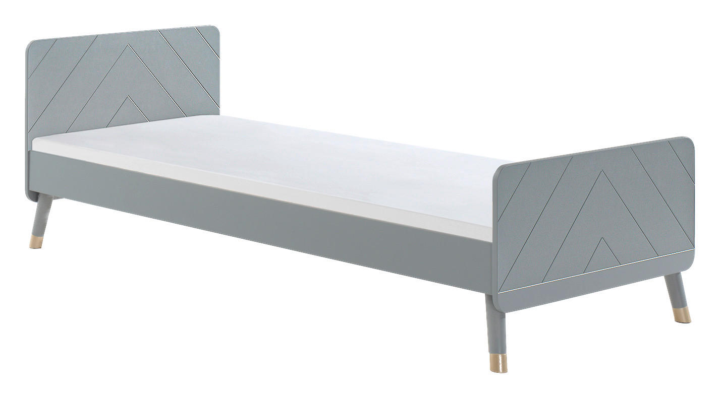 BETT 90/200 cm  in Grau  - Grau, KONVENTIONELL (90/200cm) - MID.YOU