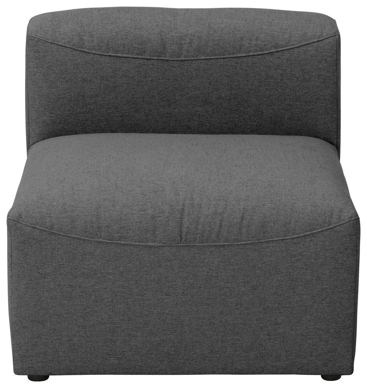 SOFAELEMENT  in Flachgewebe Anthrazit  - Anthrazit/Schwarz, Design, Kunststoff/Textil (75/73/100cm) - Max Winzer