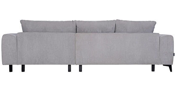 ECKSOFA  in Chenille Silberfarben  279/222 cm  - Silberfarben/Schwarz, KONVENTIONELL, Kunststoff/Textil (279/222cm) - Hom`in