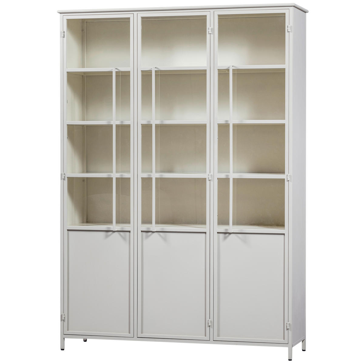 VITRINE  in Sandfarben  - Sandfarben, Design, Glas/Metall (140/200/40cm) - Livetastic