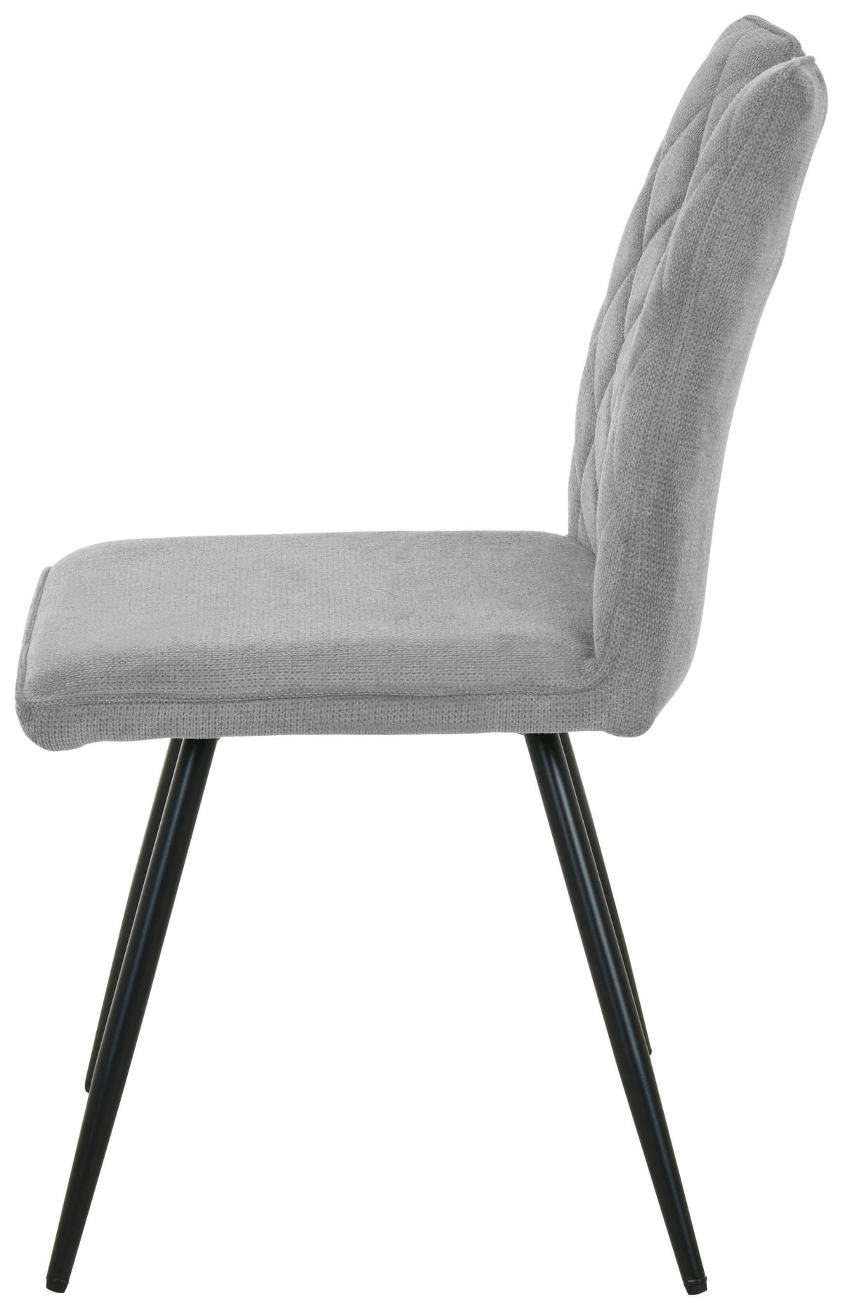 CHAISE  in Eisen Webstoff  - Schwarz/Grau, Modern, Textil/Metall (47/87/60cm) - Boxxx