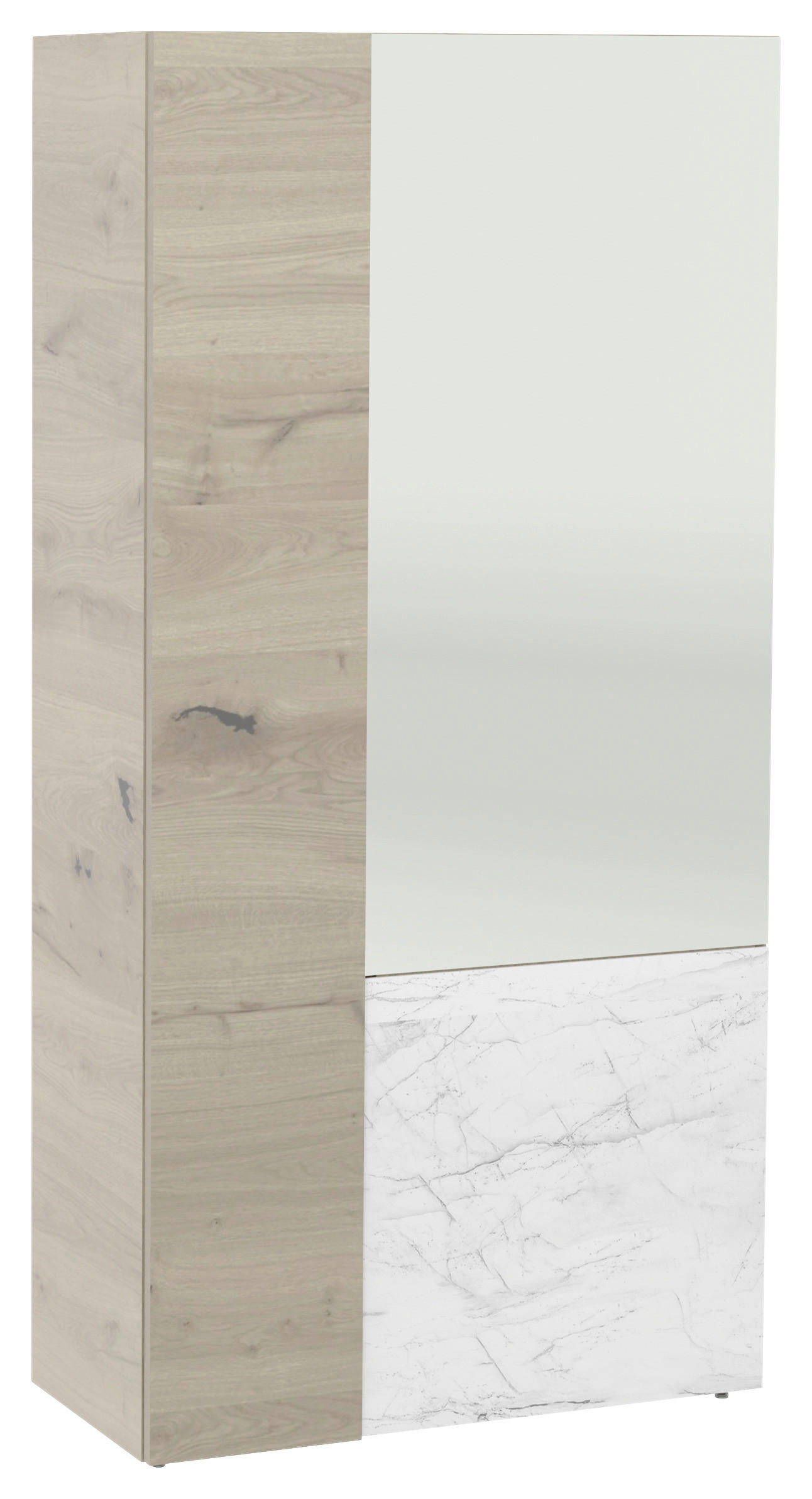 GARDEROBENSCHRANK  in 96/194/41,6 cm  - Hellbraun/Eichefarben, Natur, Glas/Holz (96/194/41,6cm) - Voglauer