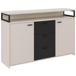 SIDEBOARD  in 134/87,8/38 cm  - Kaschmir/Schwarz, KONVENTIONELL, Holzwerkstoff/Kunststoff (134/87,8/38cm) - Xora