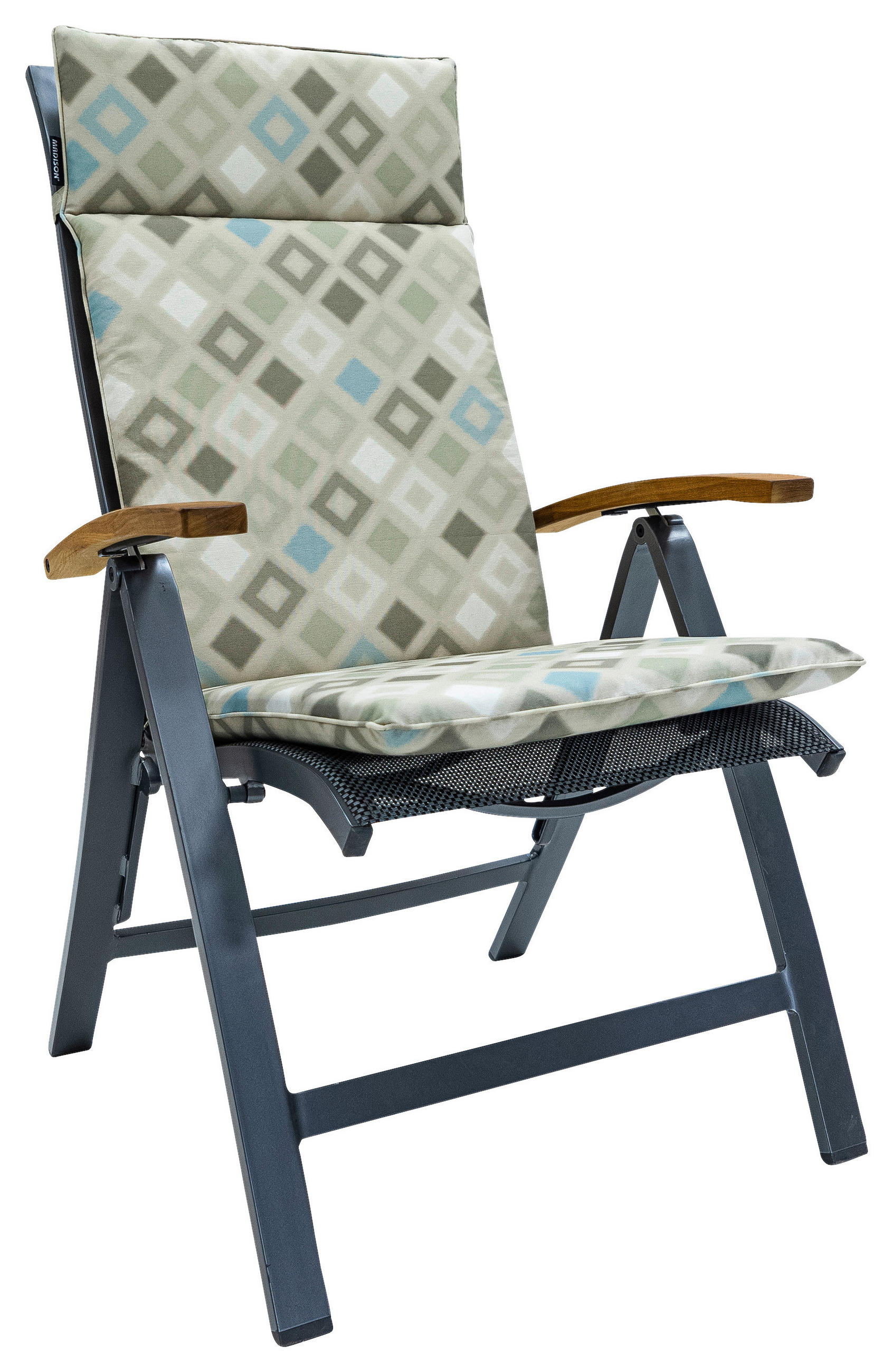 SESSELAUFLAGE Raute  - Hellgrün/Hellblau, Basics, Textil (50/5/120cm)