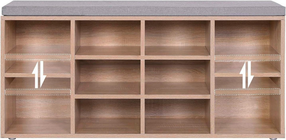 LAVICA DO PREDSIENE, 104/48/30 cm - sivá/farba duba, Trend, kompozitné drevo (104/48/30cm) - Boxxx