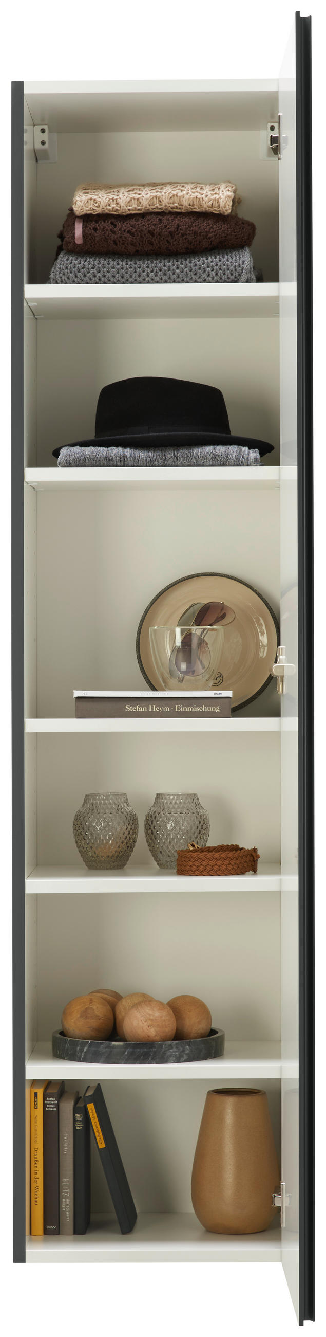 GARDEROBENSCHRANK  in 40/165/33 cm  - Anthrazit, Design, Holzwerkstoff (40/165/33cm) - Moderano