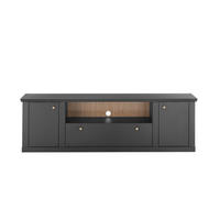 LOWBOARD  205/62/42 cm 1 Schublade(n) Typenauswahl, stehend  - Eichefarben/Messingfarben, Design, Holzwerkstoff/Metall (205/62/42cm) - MID.YOU