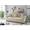 SCHLAFSOFA in Cord Creme  - Creme/Schwarz, KONVENTIONELL, Kunststoff/Textil (247/95/125cm) - MID.YOU