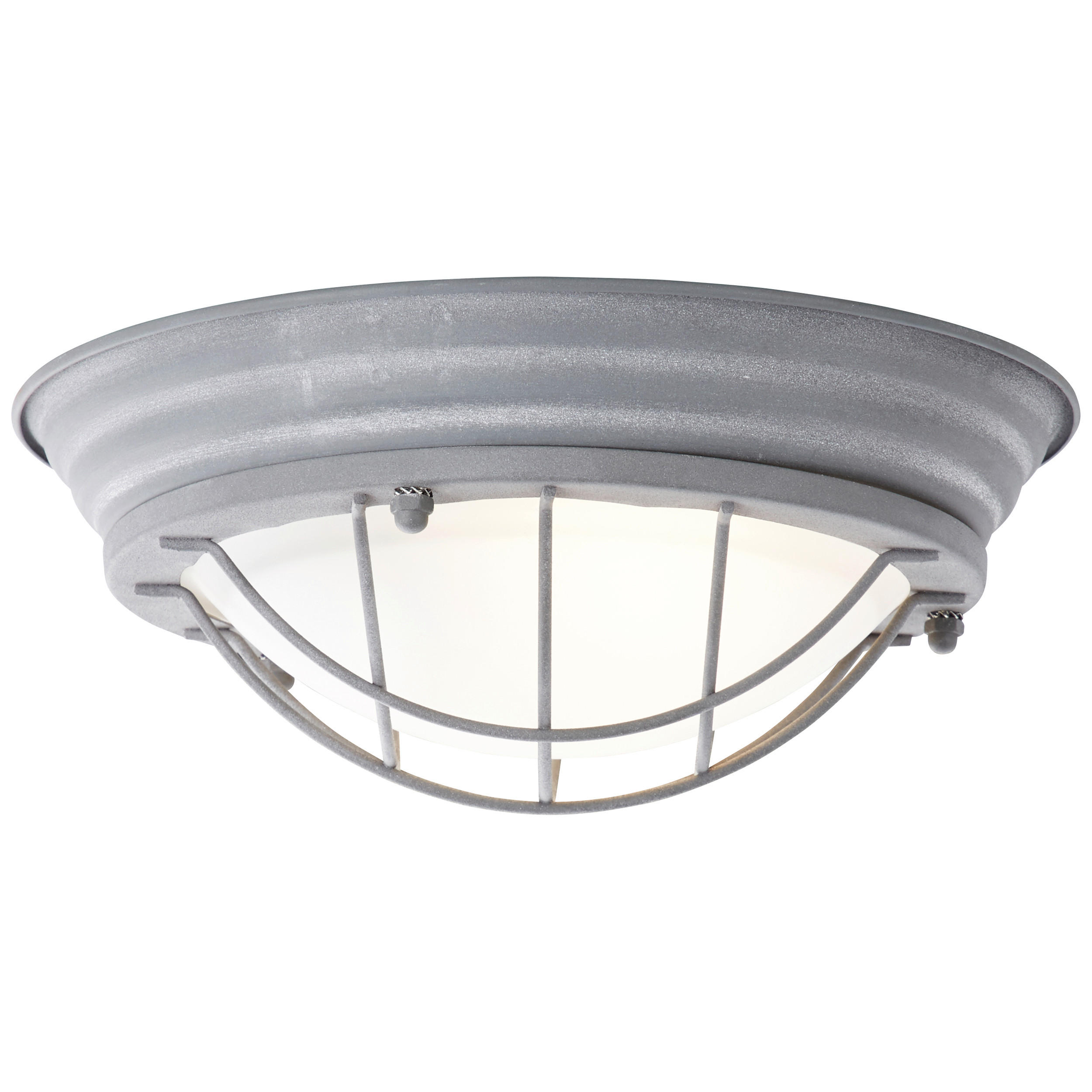 DECKENLEUCHTE  29/10 cm    - Grau, Konventionell, Glas/Metall (29/10cm) - Brilliant