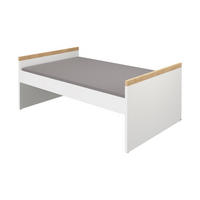 BETT 90/200 cm  in Weiss, Silbereichenfarben   - Weiss/Silbereichenfarben, Holzwerkstoff (90/200cm) - Paidi