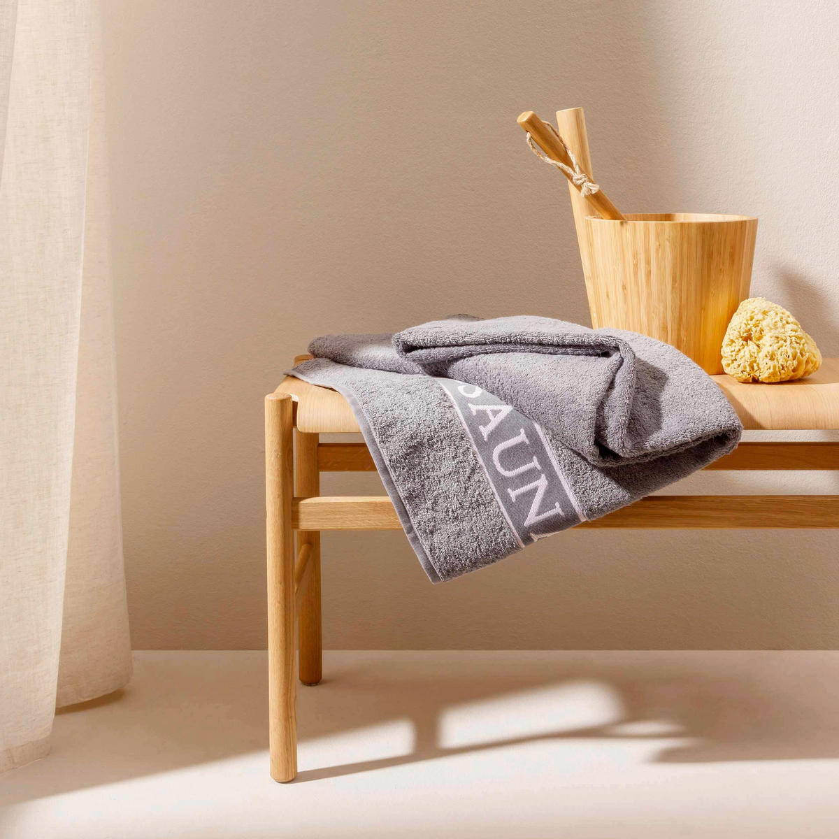 SAUNATUCH FROTTANA SAUNA Beige  - Beige, Basics, Textil (80/200cm) - Moeve