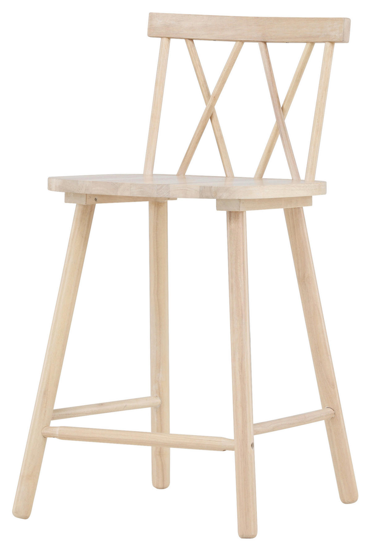 BARHOCKER-SET Weiß Kautschukholz abwischbar  - Weiß, Design, Holz (43/90/44cm) - Livetastic