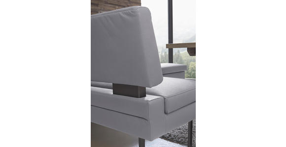ECKBANK 158/200 cm Mikrofaser Graublau - Graublau/Schwarz, Design, Textil/Metall (158/200cm) - Dieter Knoll