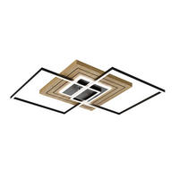 LED-DECKENLEUCHTE    61/61/8 cm  - Natur, Holz/Metall (61/61/8cm) - Waldwelt