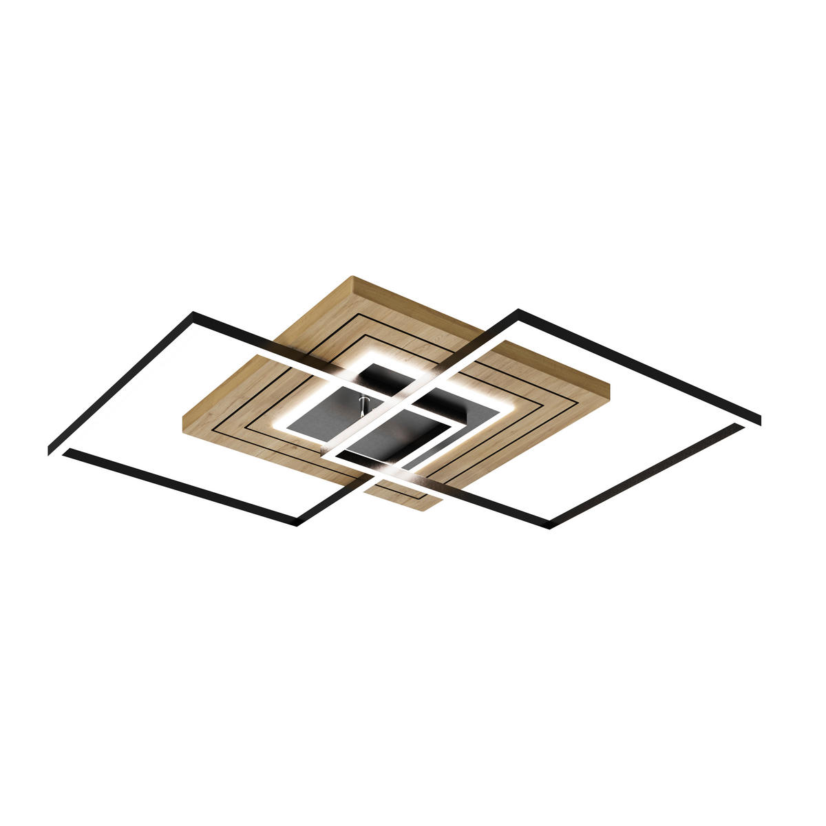 LED-DECKENLEUCHTE    61/61/8 cm  - Natur, Holz/Metall (61/61/8cm) - Waldwelt