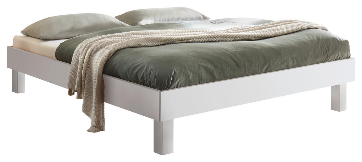 BETT Buche massiv 180/200 cm Weiß von HASENA