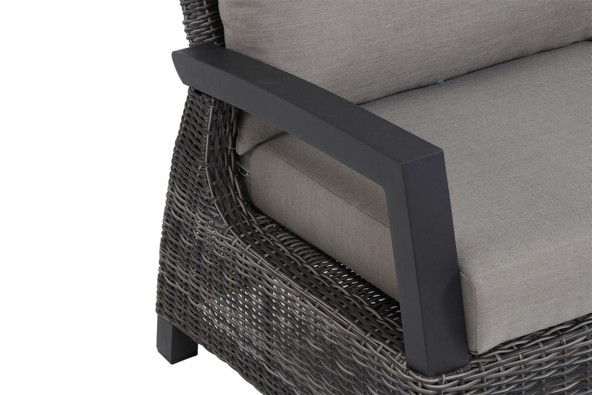 LOUNGEGARNITUR 5-teilig   302/88/219 cm Aluminium  - Grau, Basics, Keramik/Kunststoff (302/88/219cm) - Siena Garden