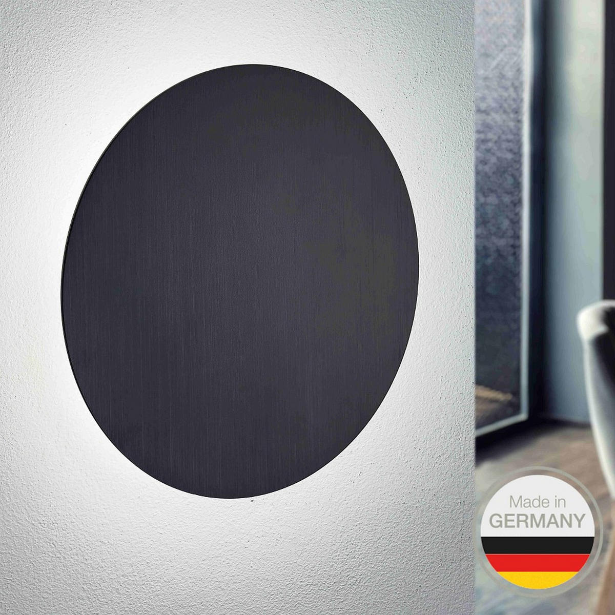 LED-WANDLEUCHTE 25 cm  - Schwarz, KONVENTIONELL, Metall (25cm) - Ambiente