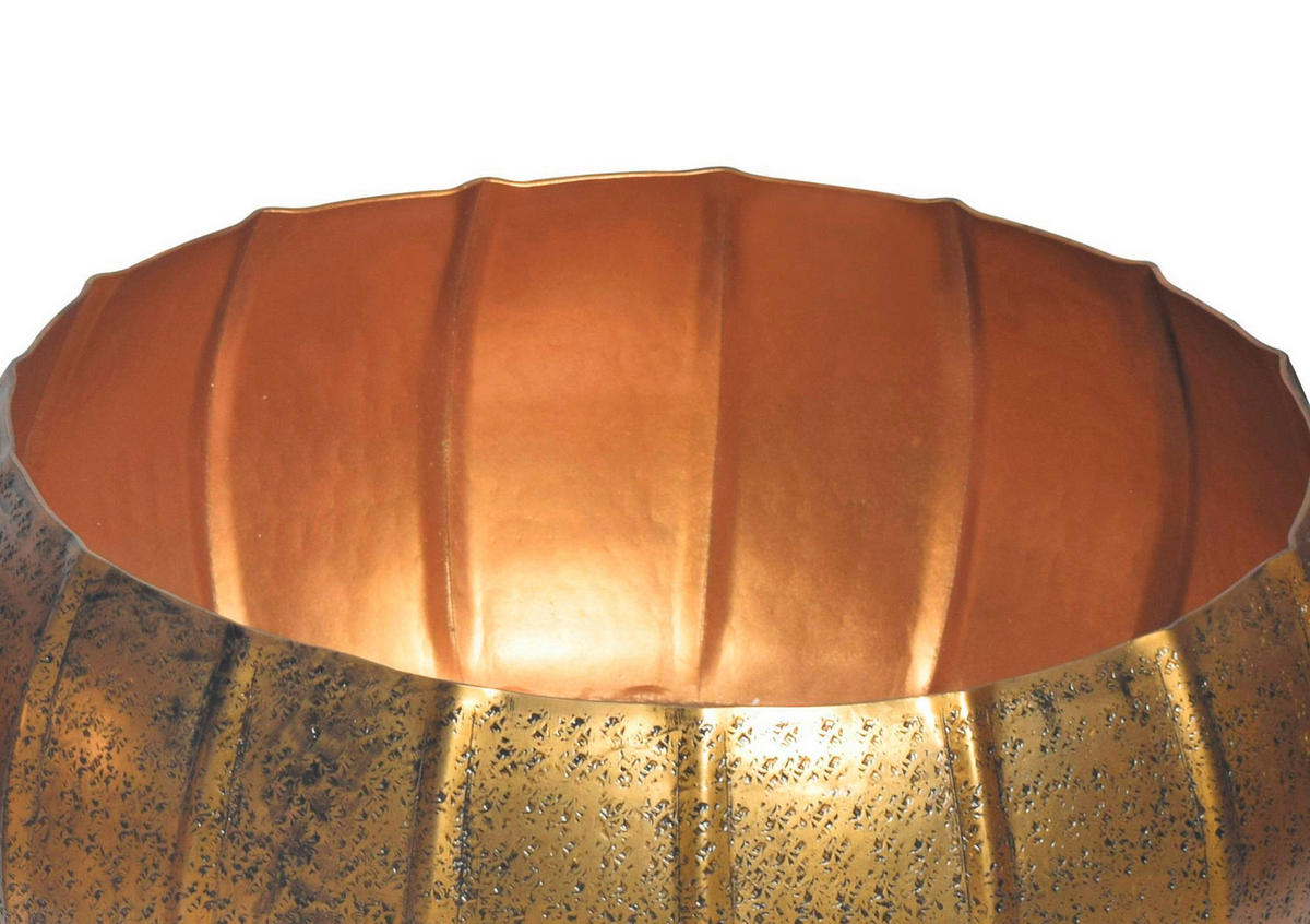 DEKOVASE  - Goldfarben, Design, Metall (39/17/39cm) - Livetastic