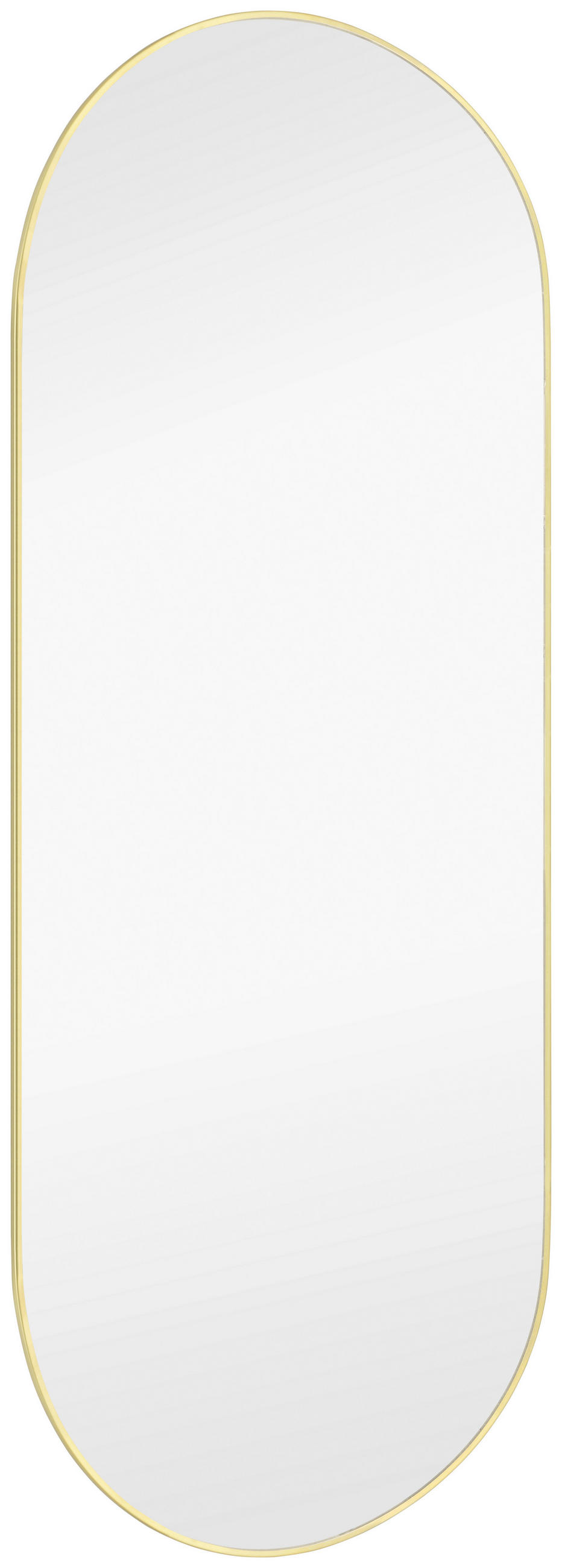 WANDSPIEGEL 30/70/0,4 cm    in oval  - Goldfarben, KONVENTIONELL, Glas/Metall (30/70/0,4cm)