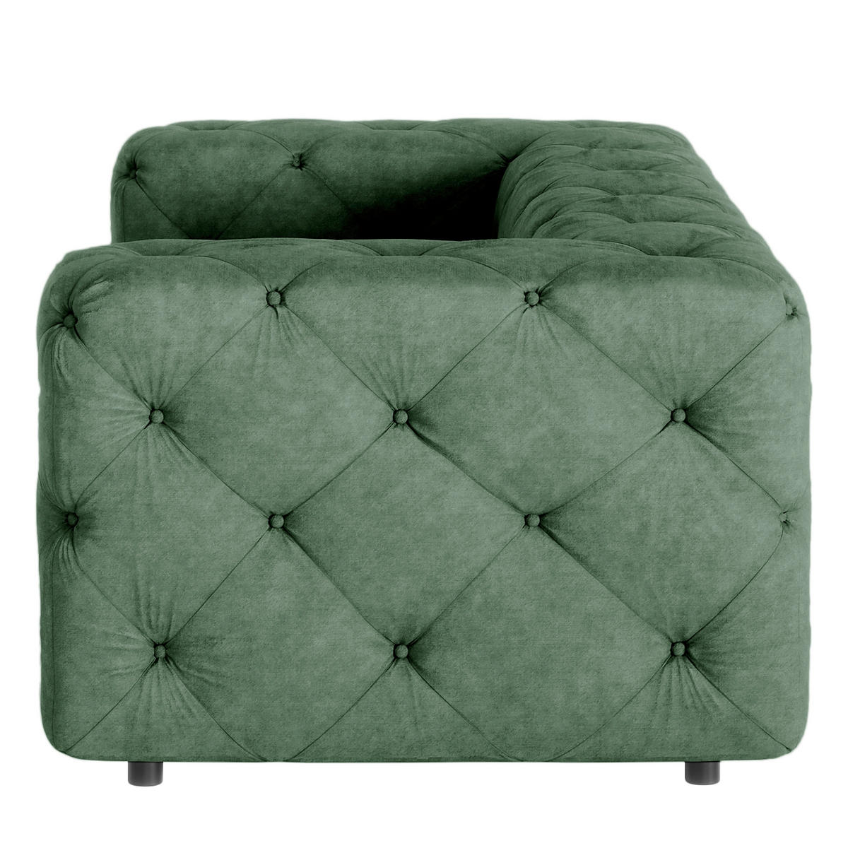 2-SITZER-SOFA Fresco in Mikrofaser Waldgrün  - Waldgrün/Schwarz, Design, Kunststoff/Textil (193/71/100cm) - P & B
