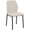 STUHL  in Stahl Webstoff Metall, Textil  - Beige/Schwarz, MODERN, Textil/Metall (46/86/53cm) - MID.YOU
