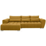 ECKSOFA in Webstoff Gelb  - Gelb/Silberfarben, MODERN, Kunststoff/Textil (218/304cm) - Carryhome