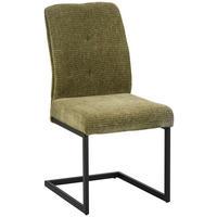 STOLIČKA S PRUŽNÝM PODNOŽÍM, kord, zelená, čierna - čierna/zelená, Konventionell, kov/textil (50/99/67cm) - MID.YOU