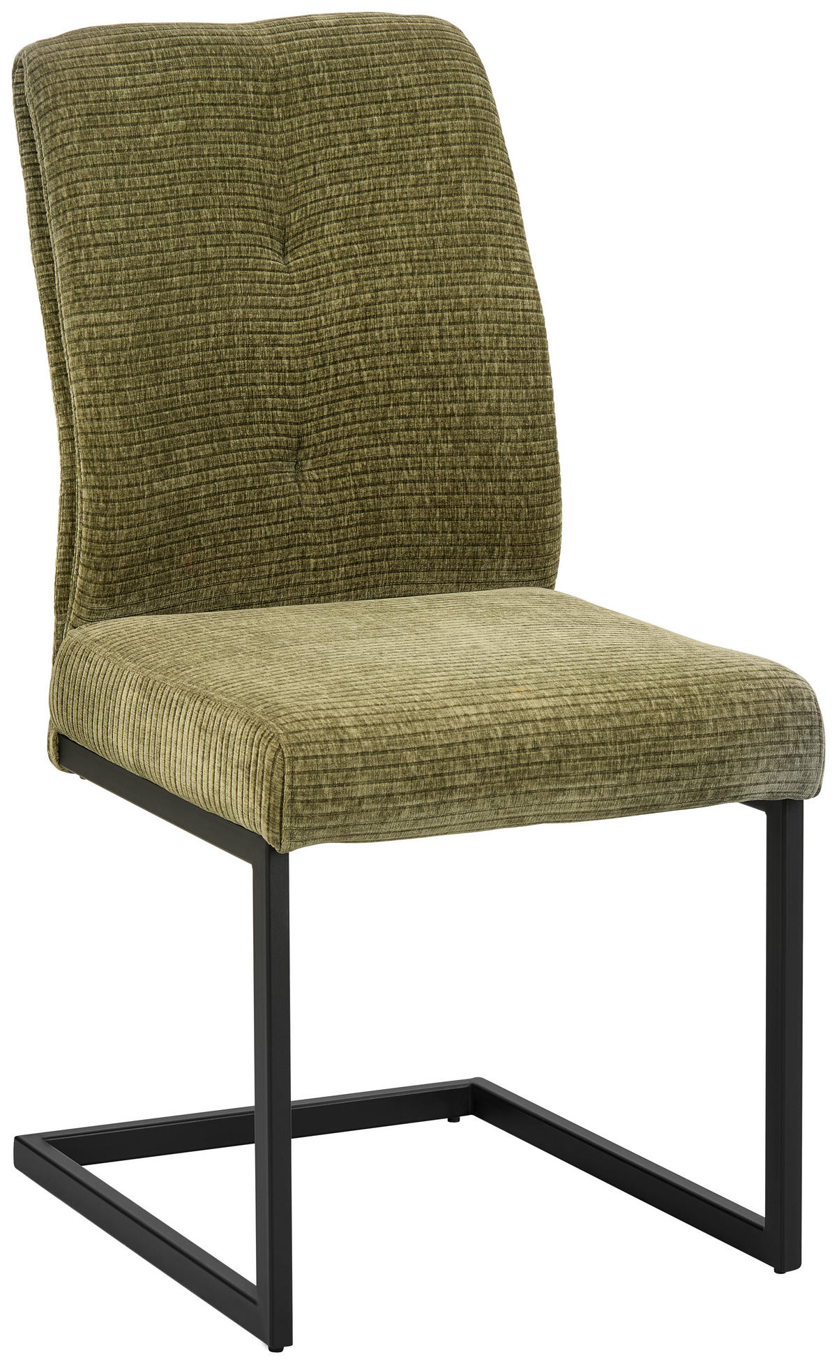 STOLIČKA S PRUŽNÝM PODNOŽÍM, kord, zelená, čierna - čierna/zelená, Konventionell, kov/textil (50/99/67cm) - MID.YOU