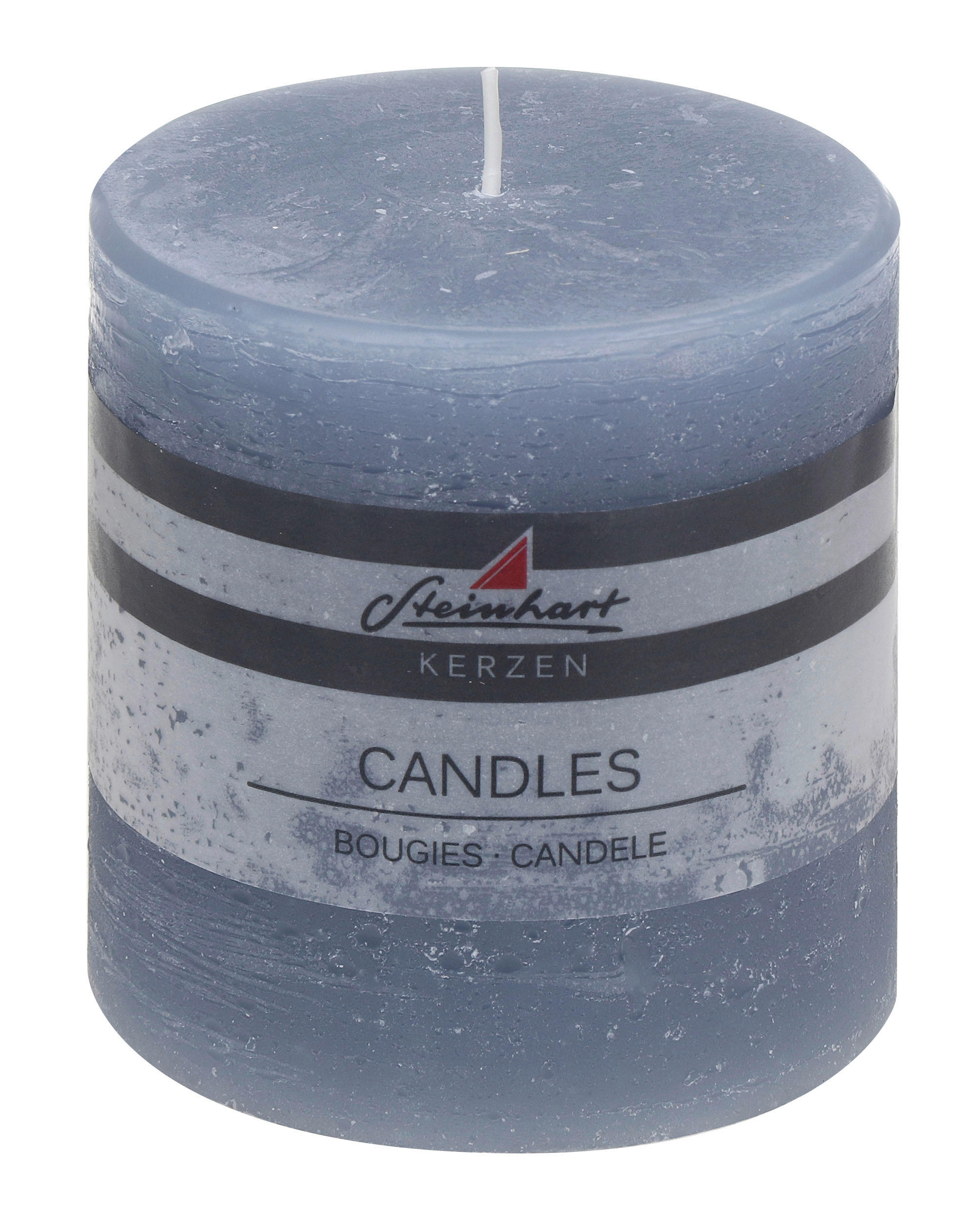 STUMPENKERZE 9,8/10,0 cm  - Blau, Basics, Naturmaterialien (9,8/10,0cm)