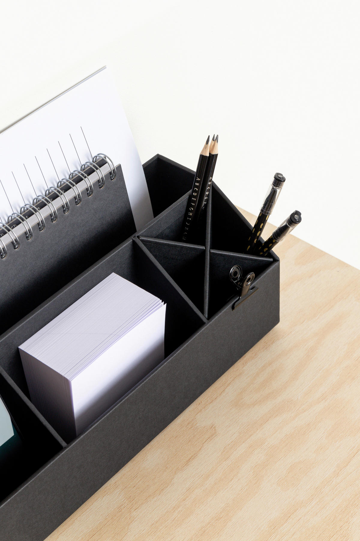 TISCHORGANIZER    12.5/33/12.5 cm  - Schwarz, Basics, Karton/Papier (12.5/33/12.5cm)