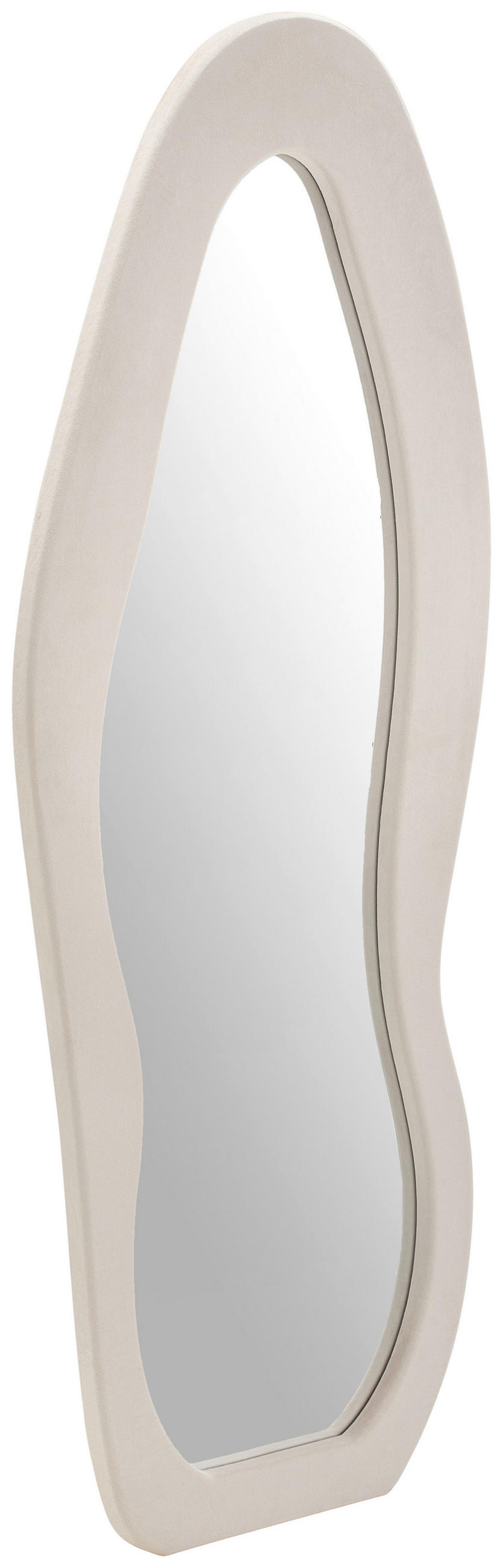 WANDSPIEGEL 60/150/4 cm    in oval  - Beige, Design, Glas/Holzwerkstoff (60/150/4cm) - MID.YOU