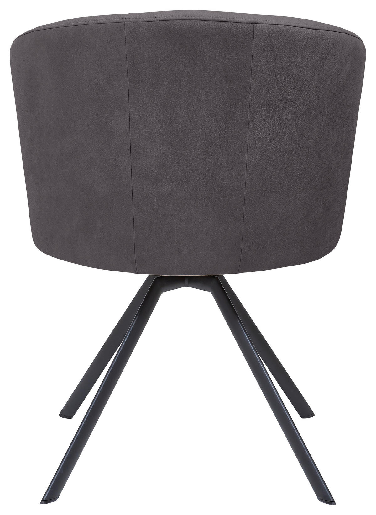STUHL Mikrofaser Anthrazit  - Anthrazit, Design, Textil/Metall (62/83/64cm) - Venjakob