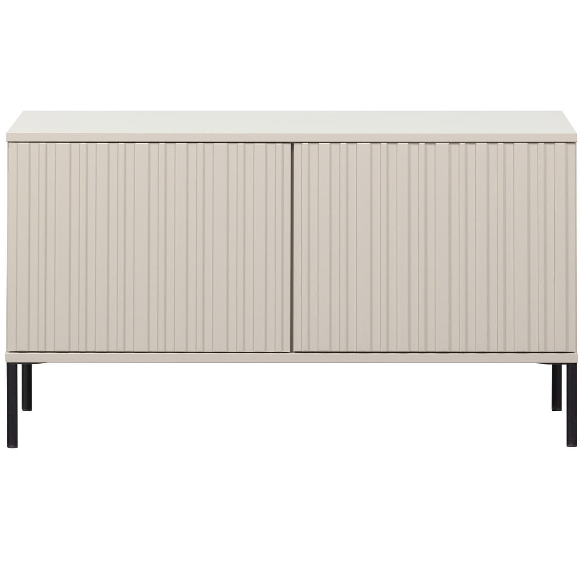 LOWBOARD Gravure 100/56/44 cm   - Schwarz/Grau, Design, Holz/Metall (100/56/44cm) - Livetastic