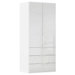 DREHTÜRENSCHRANK 101/223/61 cm,  in Weiß, Weiß Hochglanz, 2-türig  - Weiß Hochglanz/Weiß, Basics, Holzwerkstoff/Metall (101/223/61cm) - Novel