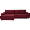 ECKSOFA in Flachgewebe Rot  195/293 cm  - Rot/Silberfarben, Design, Holz/Textil (195/293cm) - Cantus