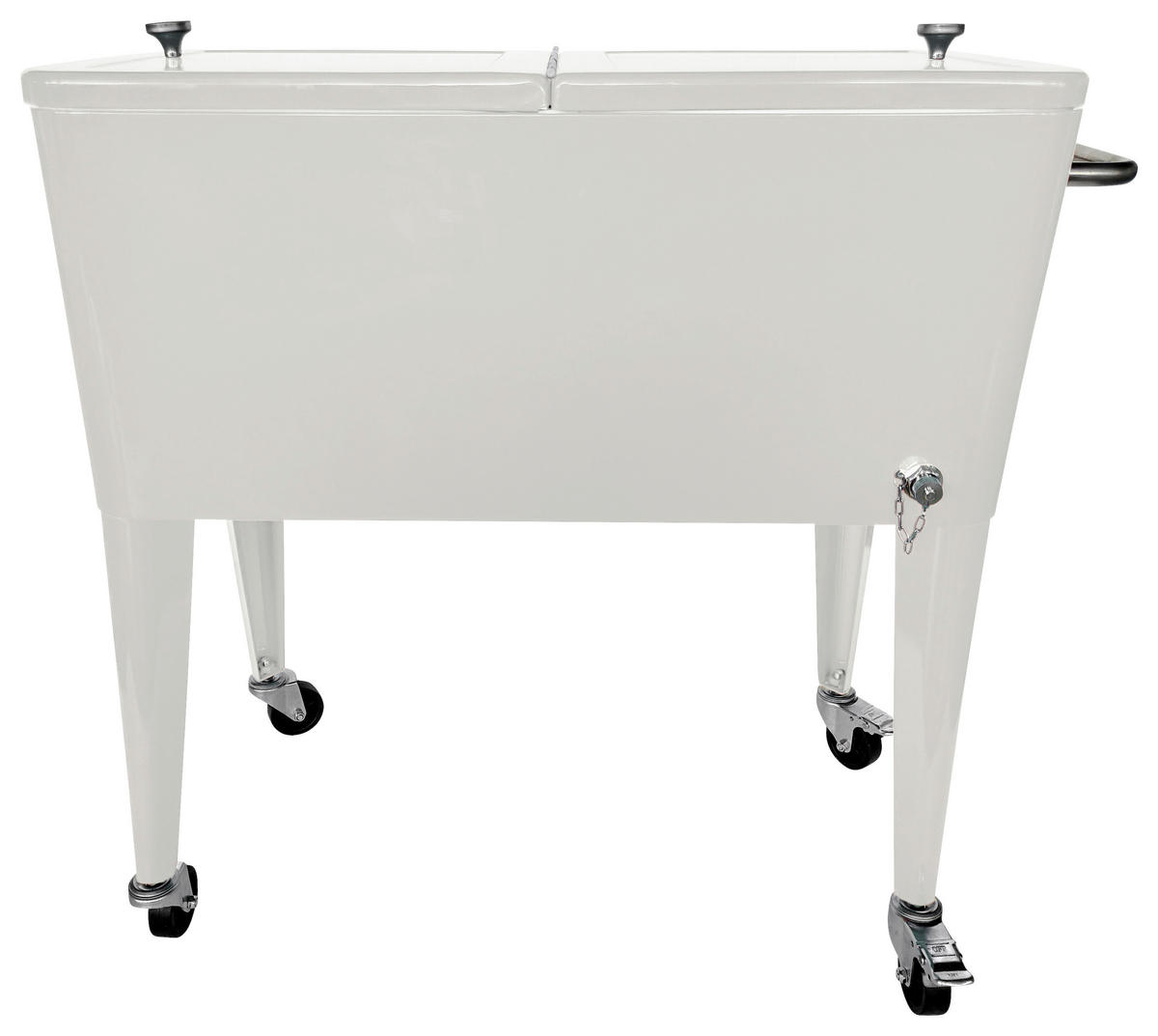 KÜHLBOX Weiß 76 L  - Weiß, KONVENTIONELL, Kunststoff/Metall (43/89/92cm) - Ambia Garden