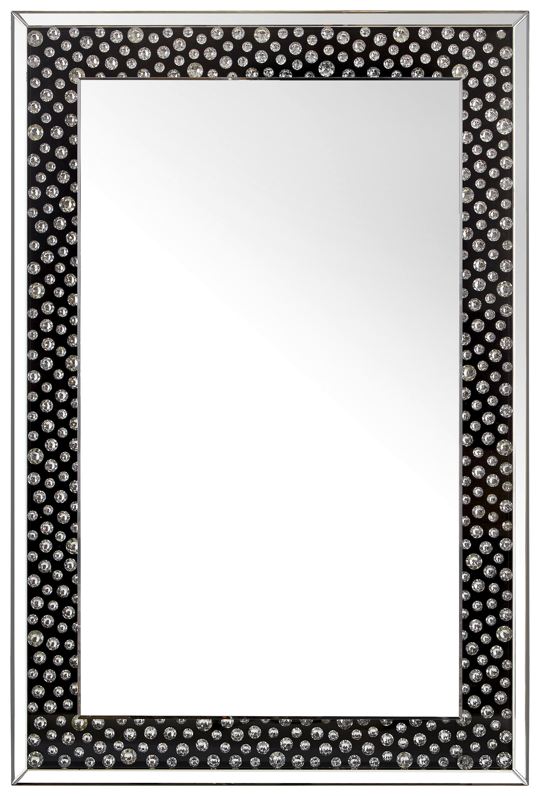 OGLEDALO ZIDNO  80/120/4,4 cm     - srebrne boje/crna, Design, staklo/drvni materijal (80/120/4,4cm) - Xora