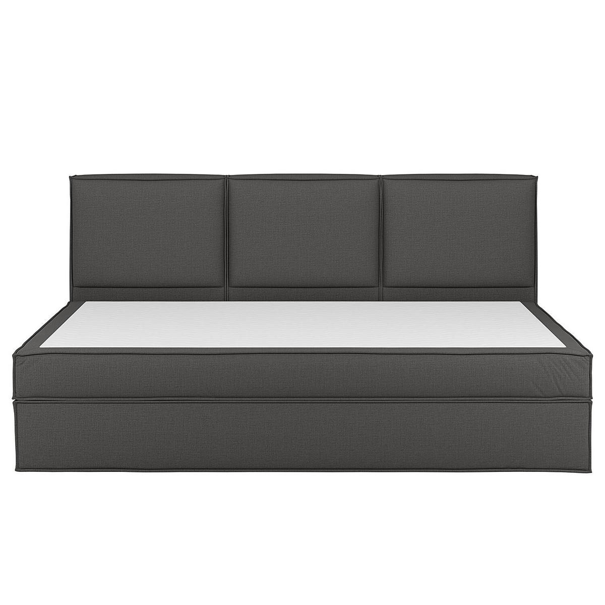 BOXSPRINGBETT 270/200 cm  in Anthrazit  - Anthrazit, Design, Textil (270/200cm) - home24