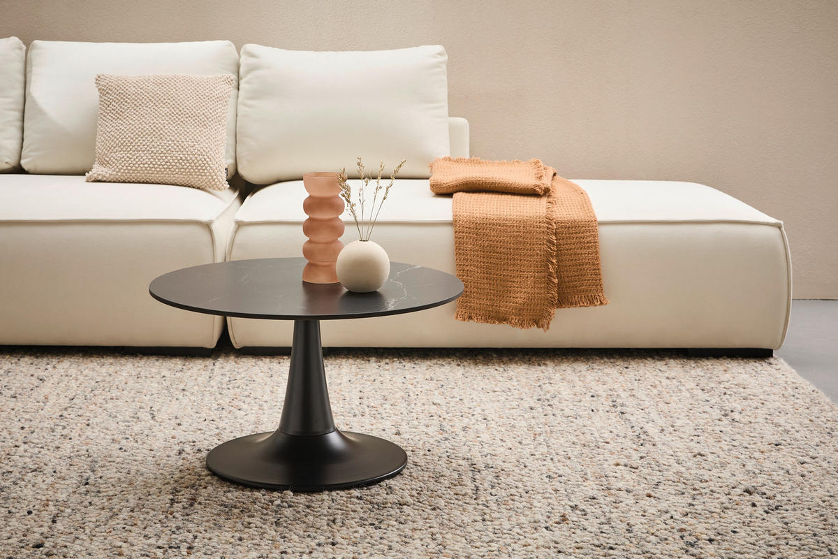 SOFFBORD i metall, keramik 70/70/40 cm  - svart, Basics, metall/keramik (70/70/40cm) - Stylife